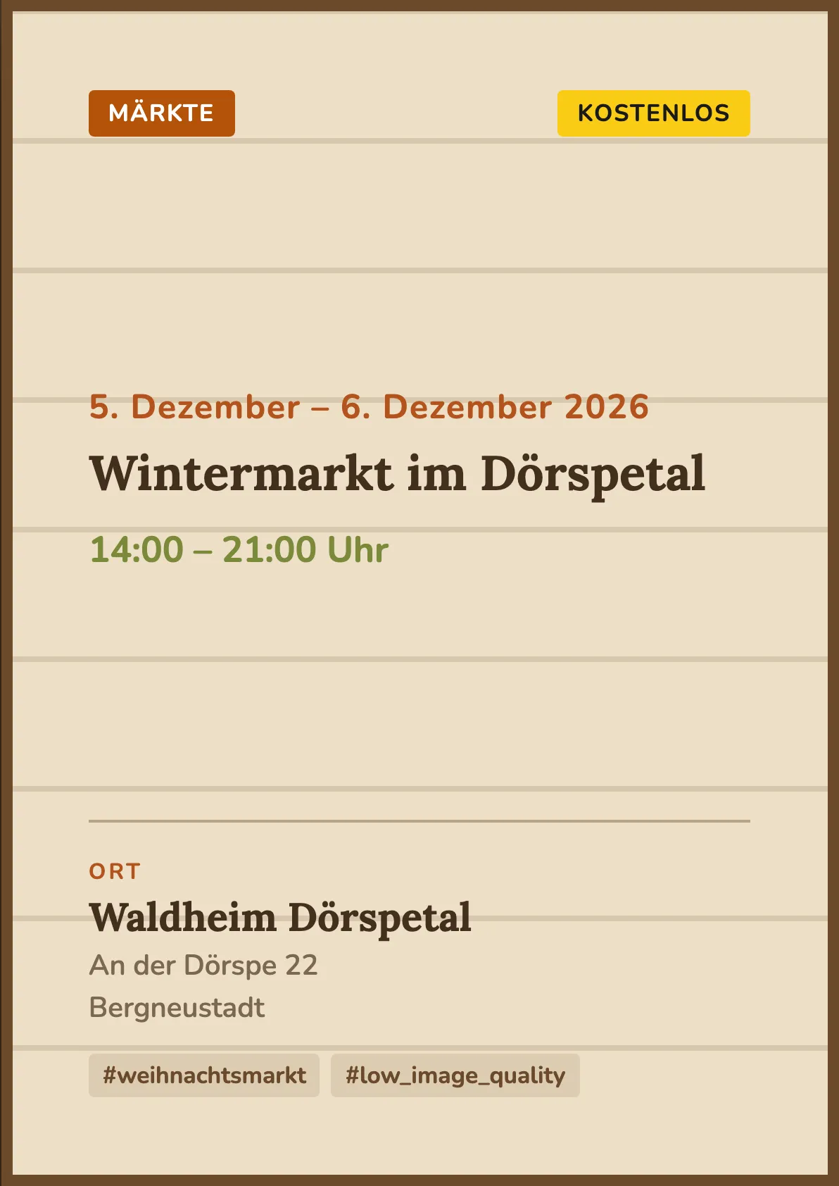 Veranstaltungsflyer