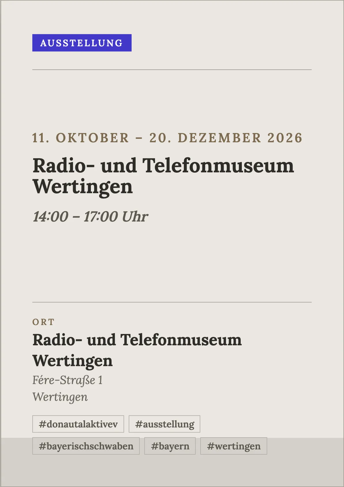 Veranstaltungsflyer