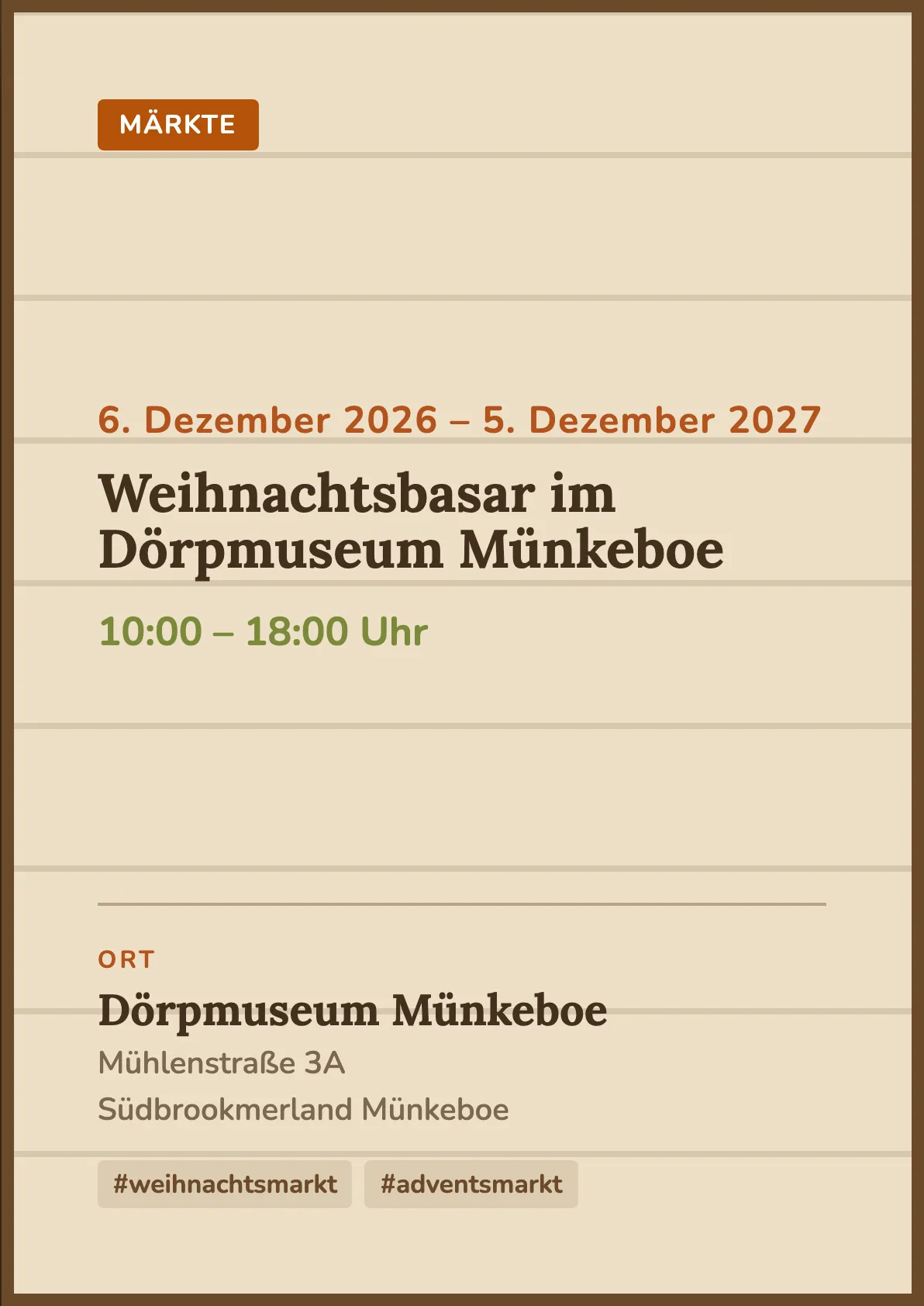 Veranstaltungsflyer
