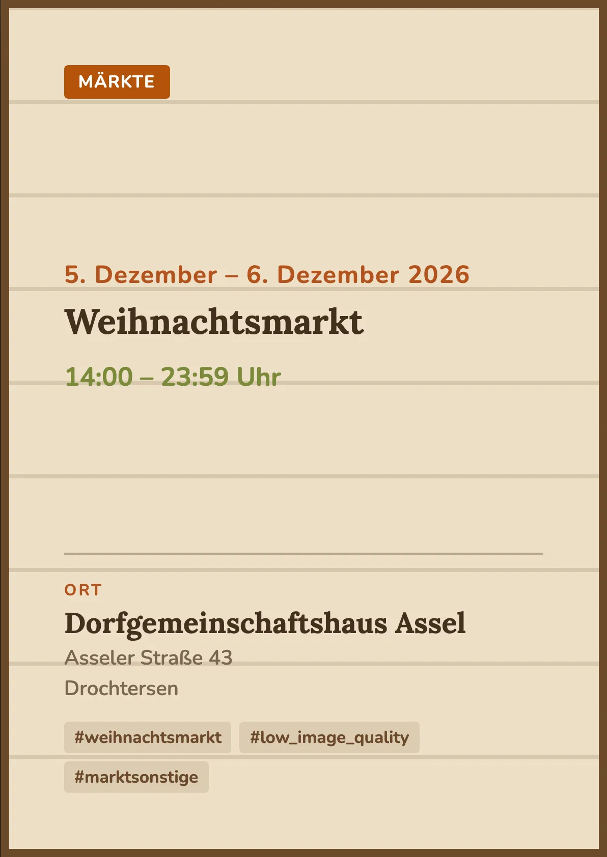 Veranstaltungsflyer
