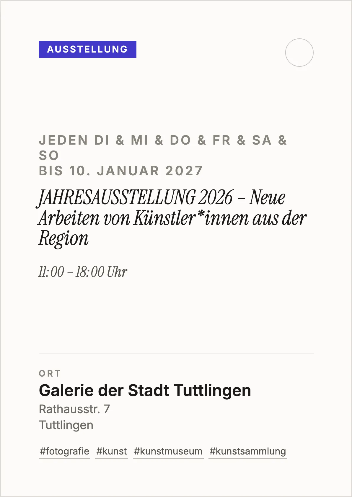 Veranstaltungsflyer