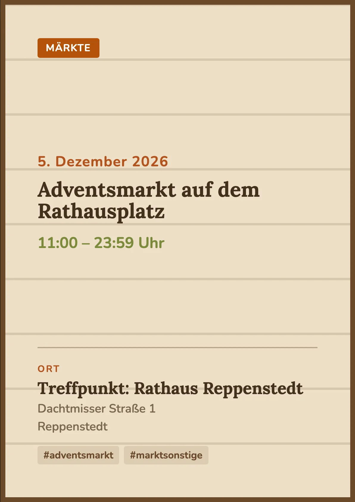 Veranstaltungsflyer