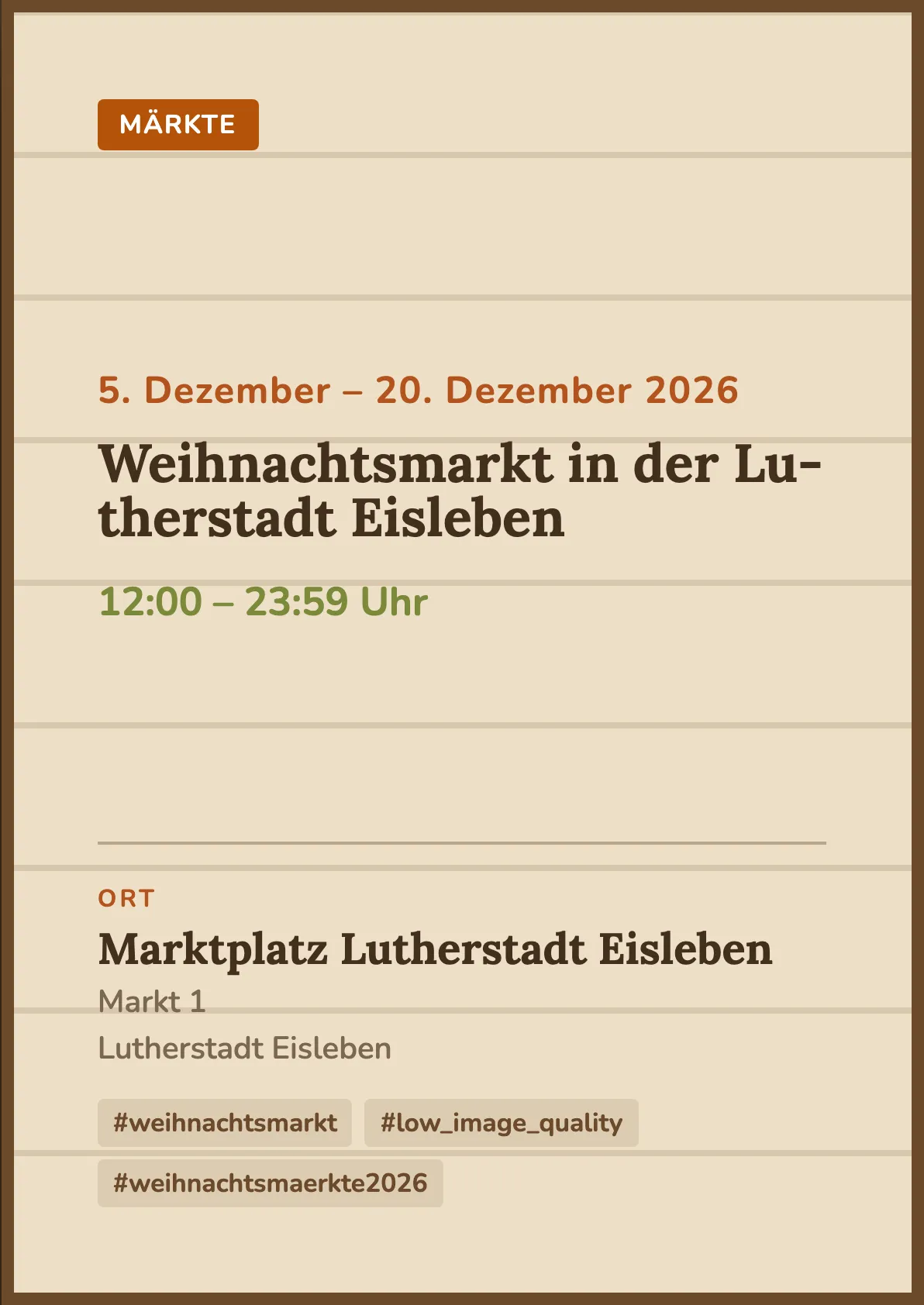 Veranstaltungsflyer