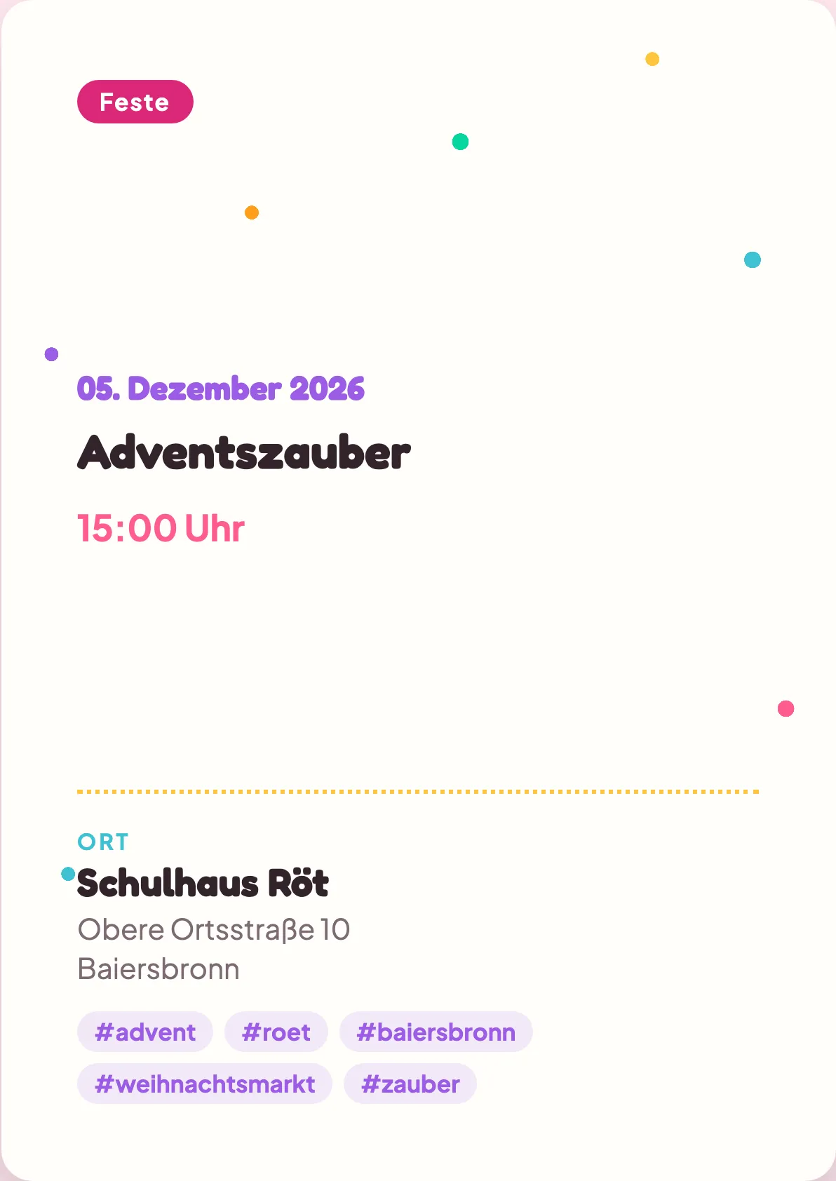 Veranstaltungsflyer