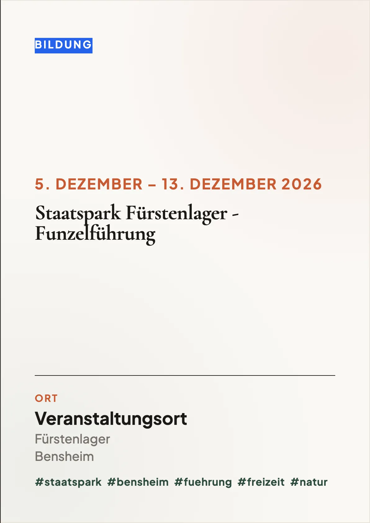Veranstaltungsflyer