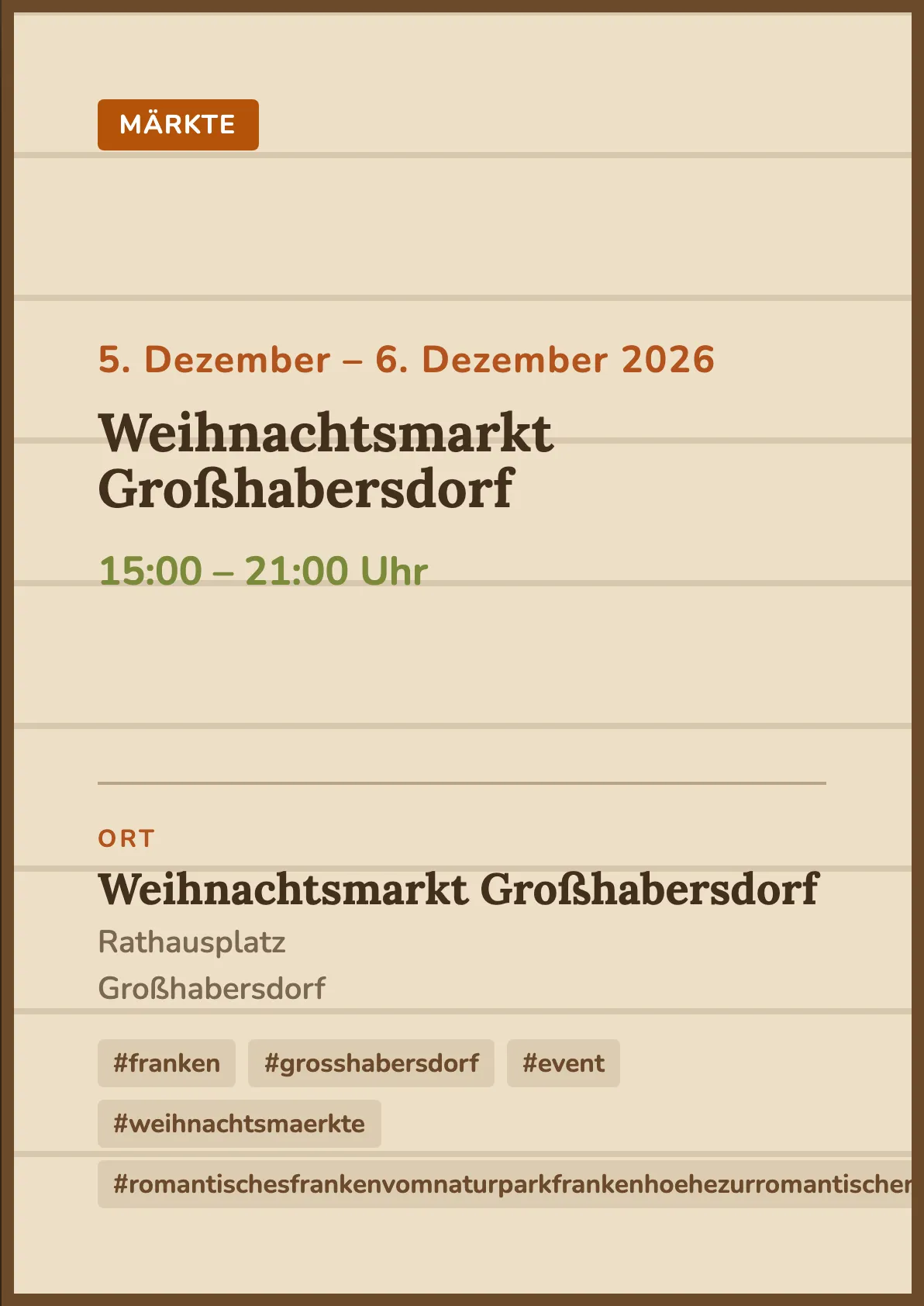 Veranstaltungsflyer