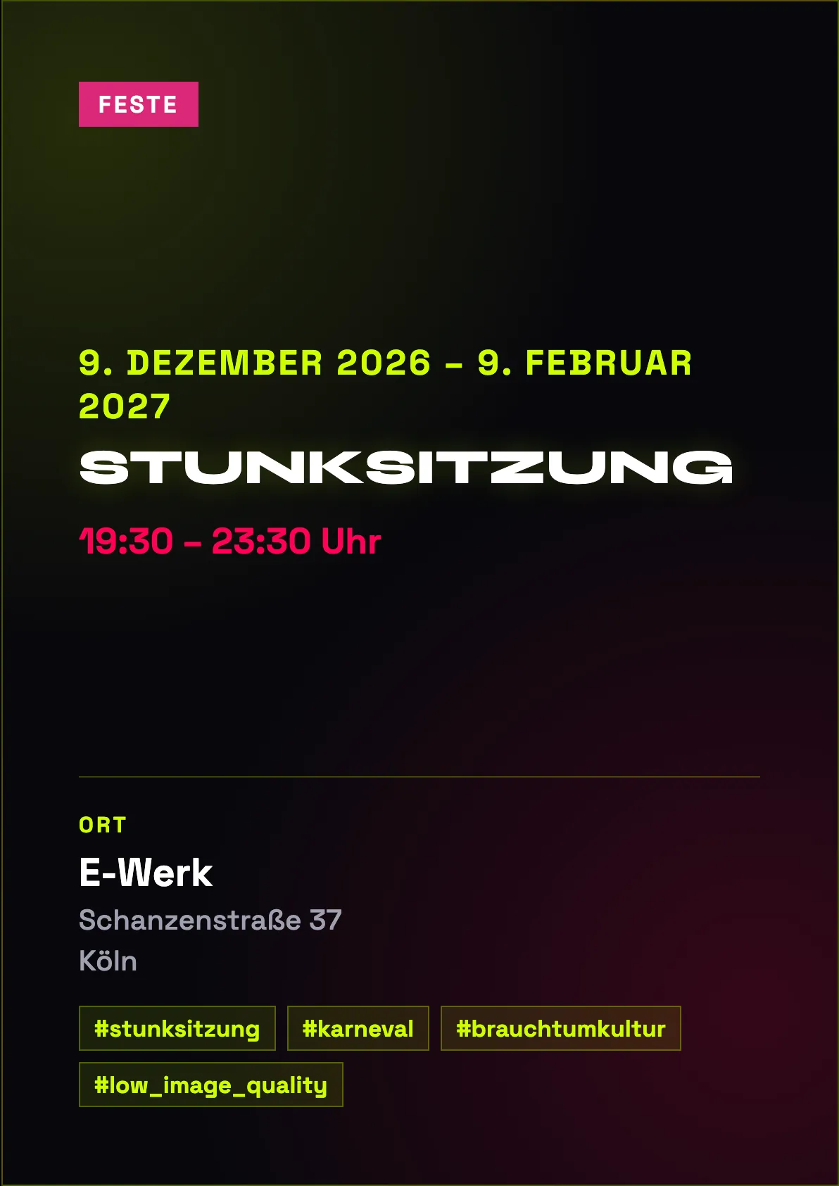 Veranstaltungsflyer