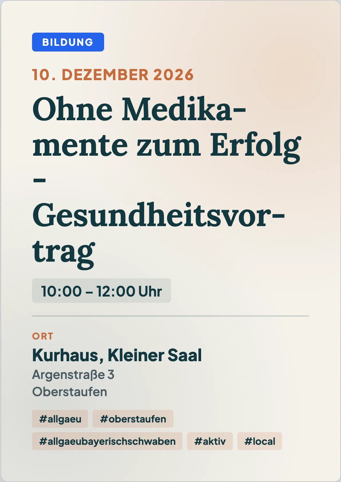 Veranstaltungsflyer