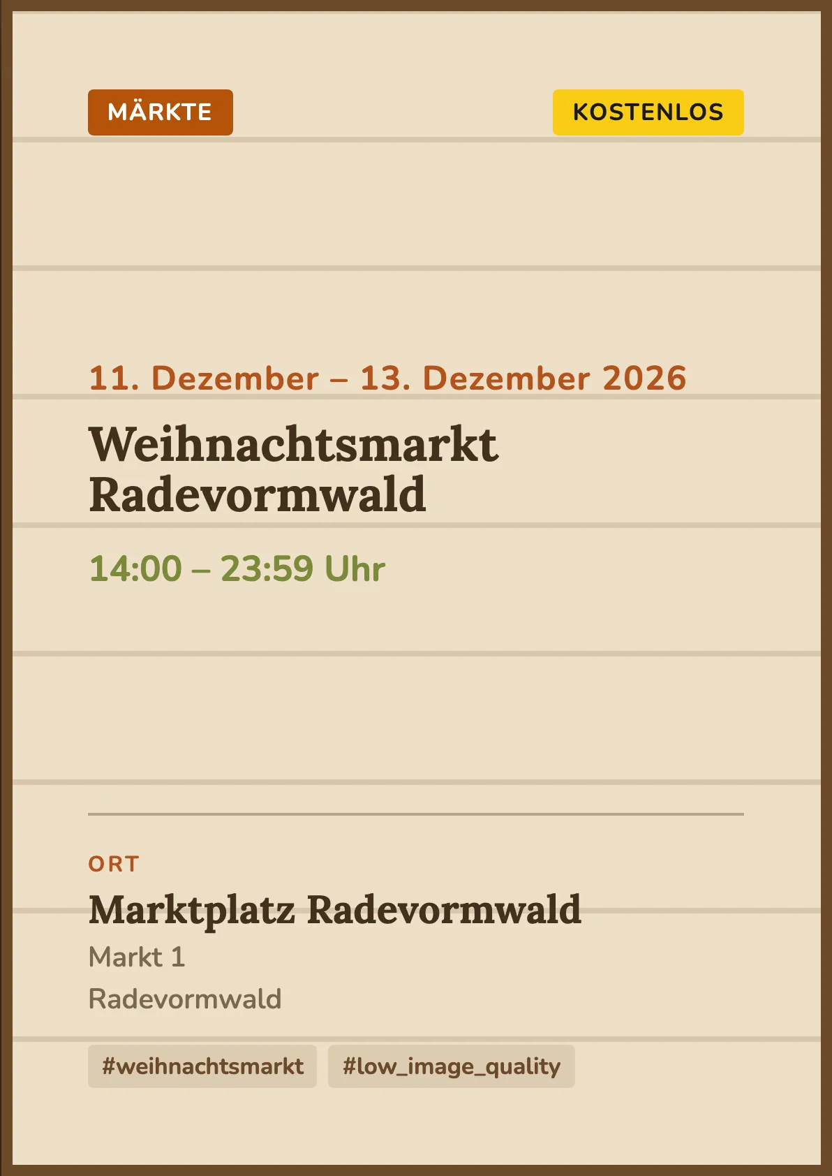 Veranstaltungsflyer