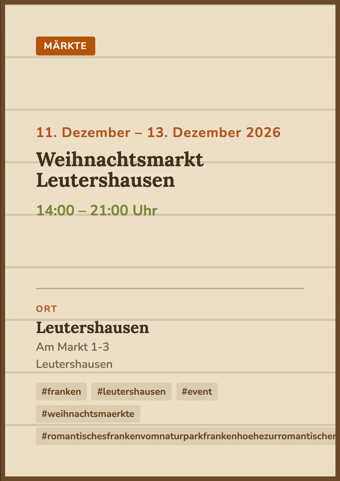 Veranstaltungsflyer