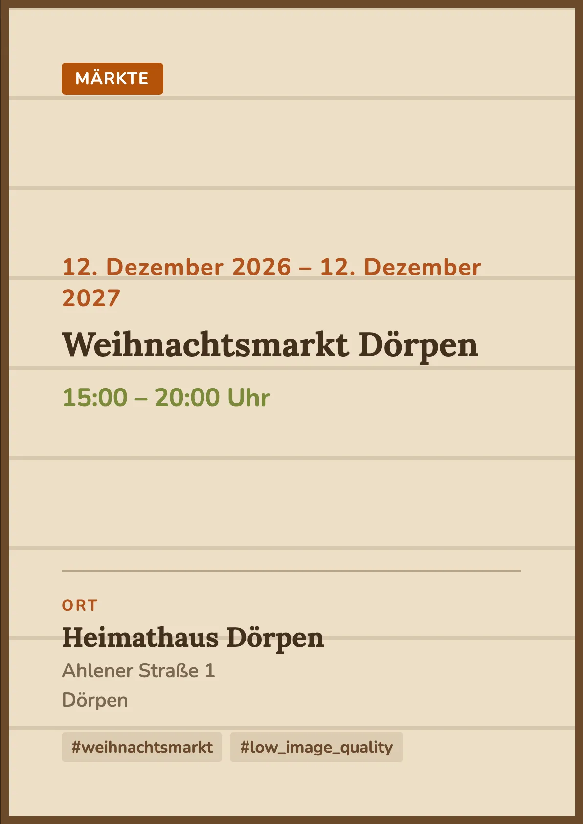 Veranstaltungsflyer