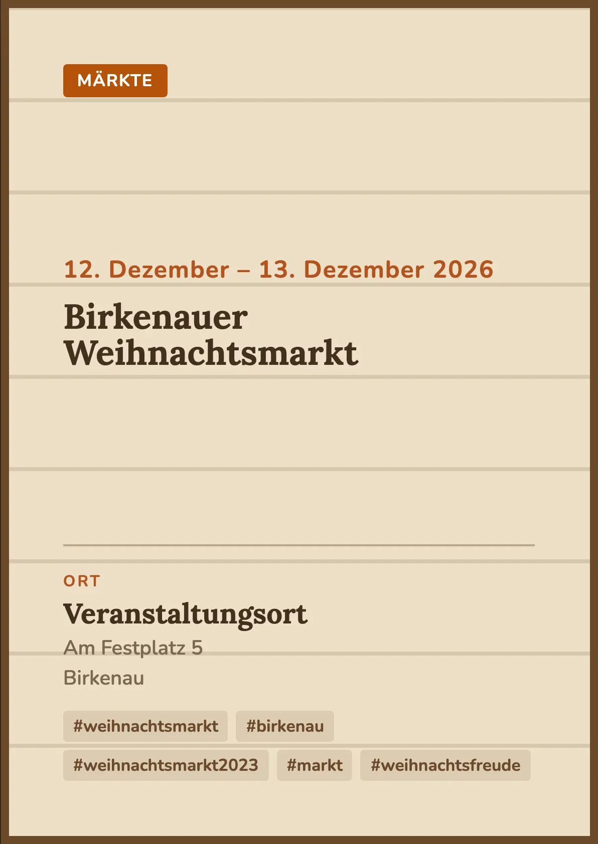 Veranstaltungsflyer