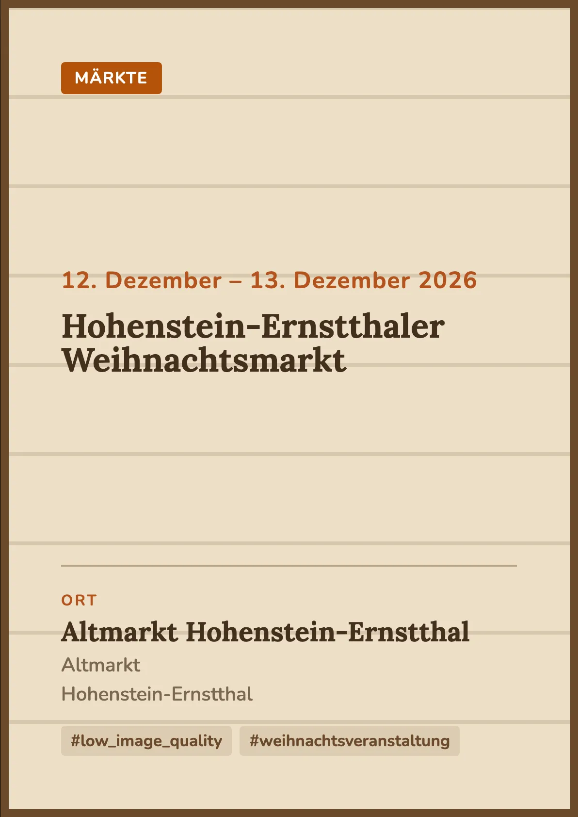 Veranstaltungsflyer
