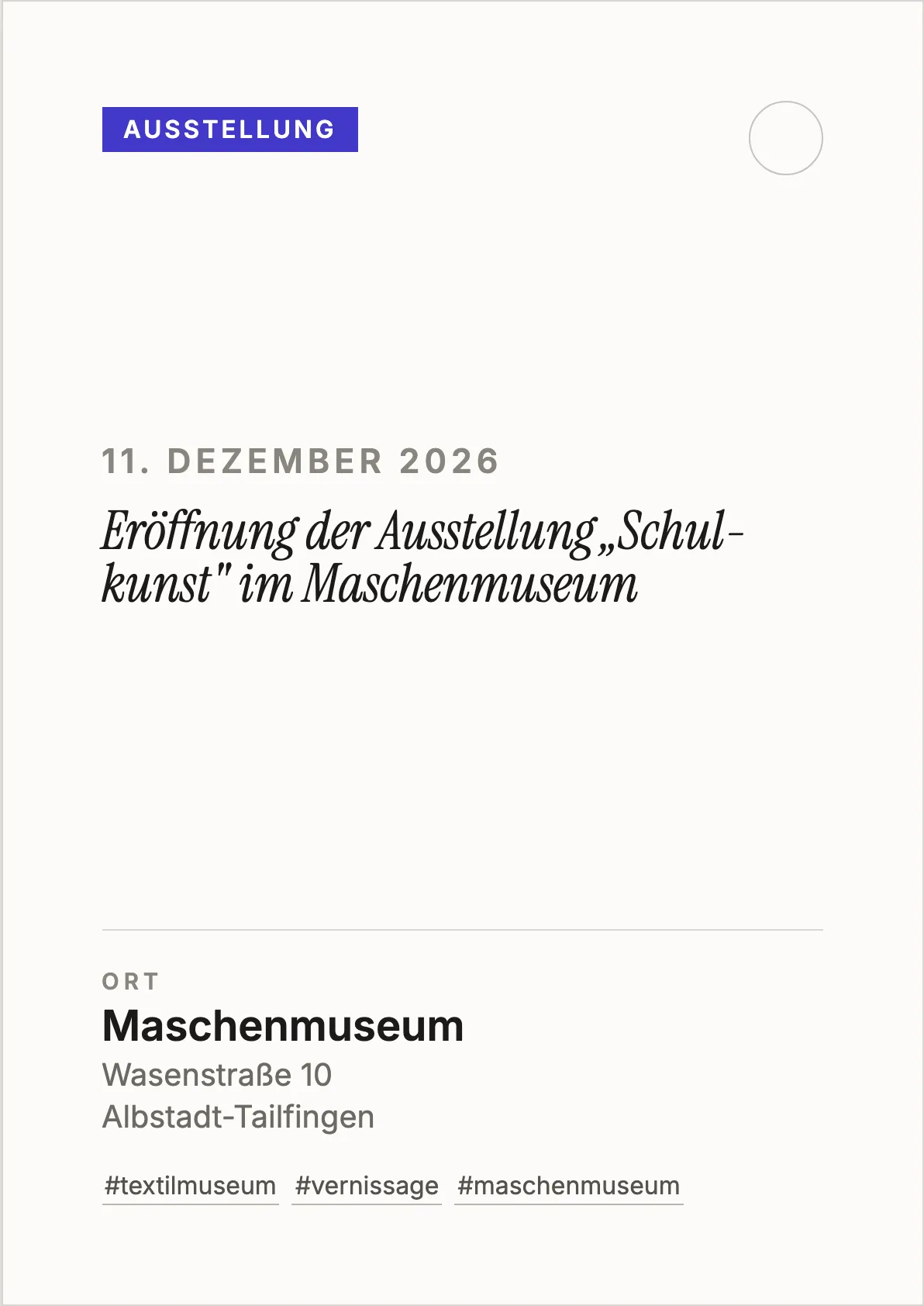 Veranstaltungsflyer