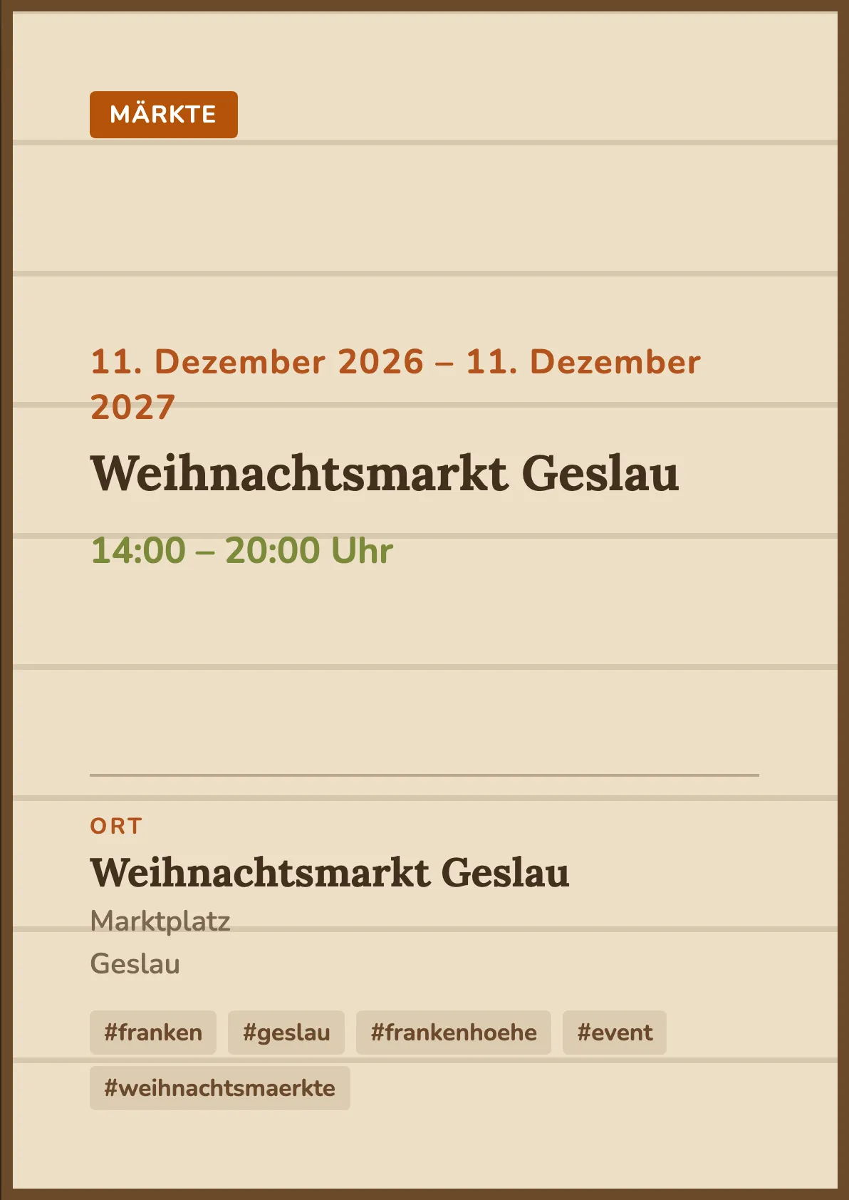 Veranstaltungsflyer