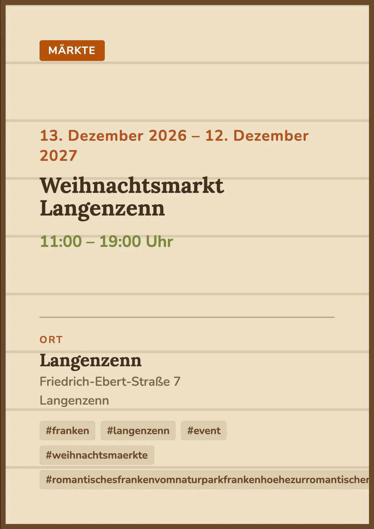 Veranstaltungsflyer