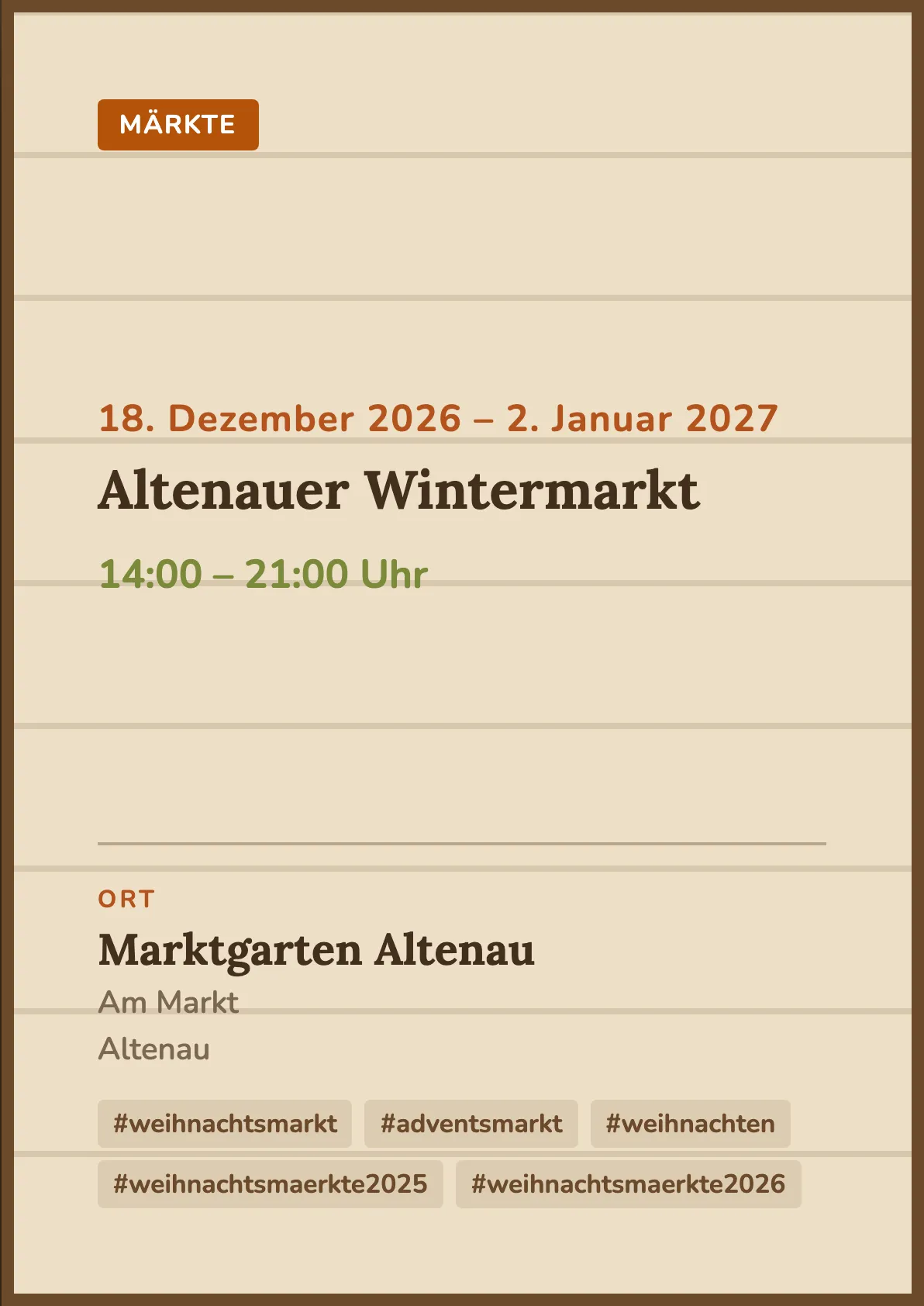 Veranstaltungsflyer