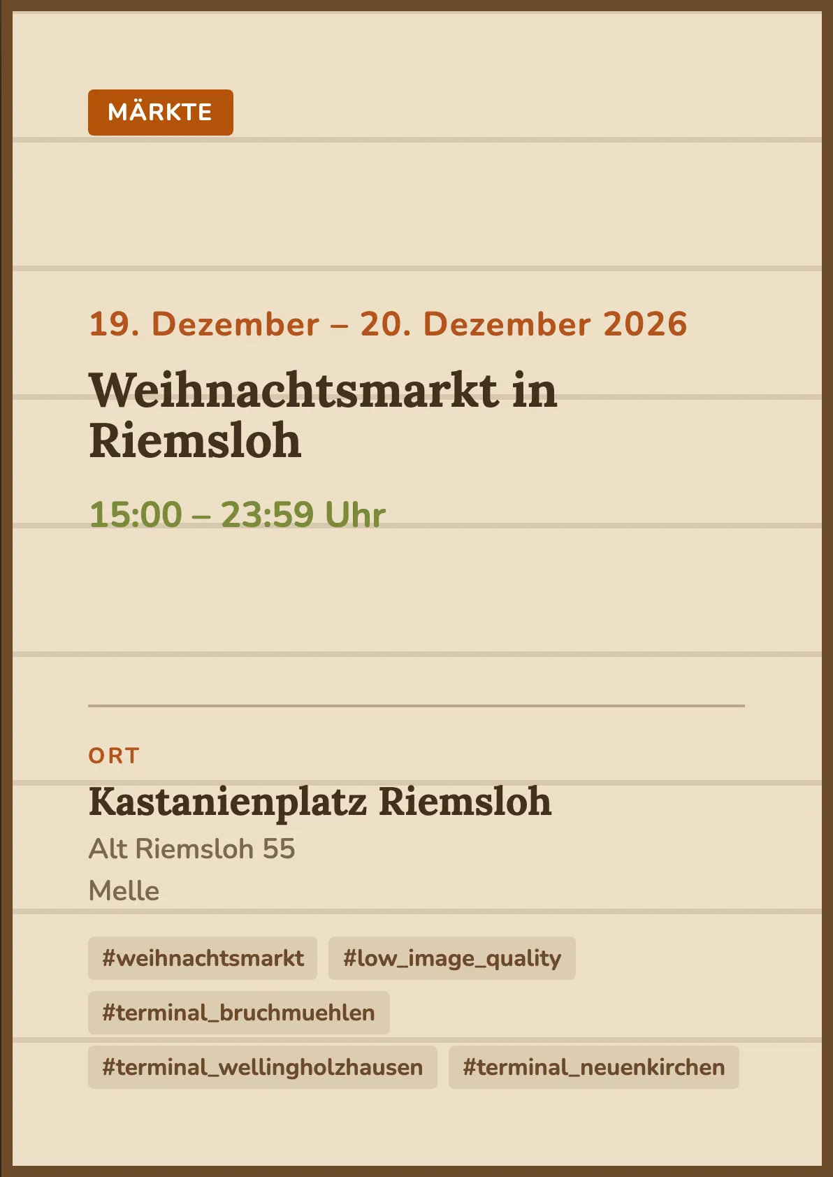 Veranstaltungsflyer
