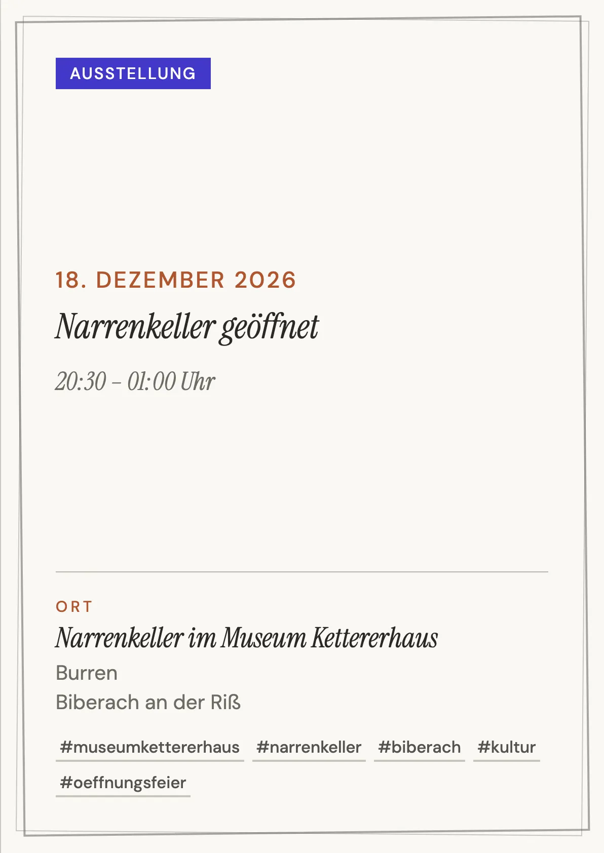 Veranstaltungsflyer
