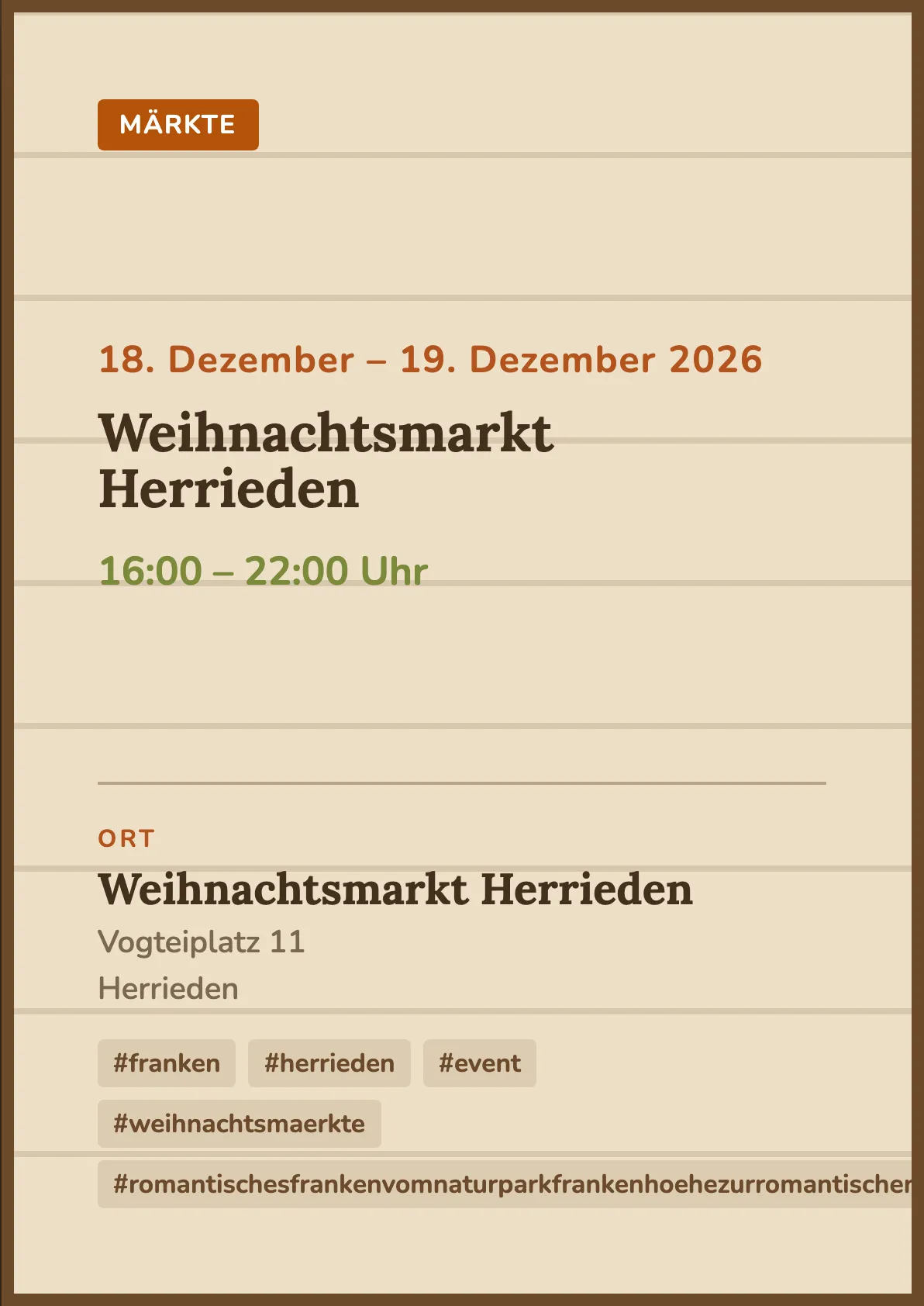Veranstaltungsflyer