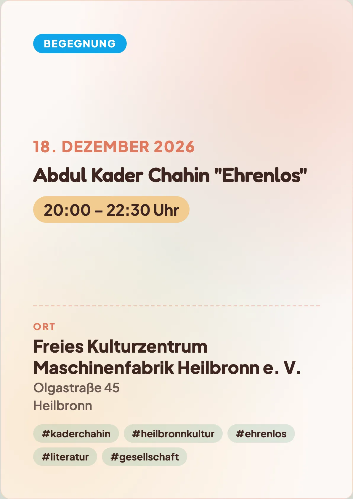 Veranstaltungsflyer