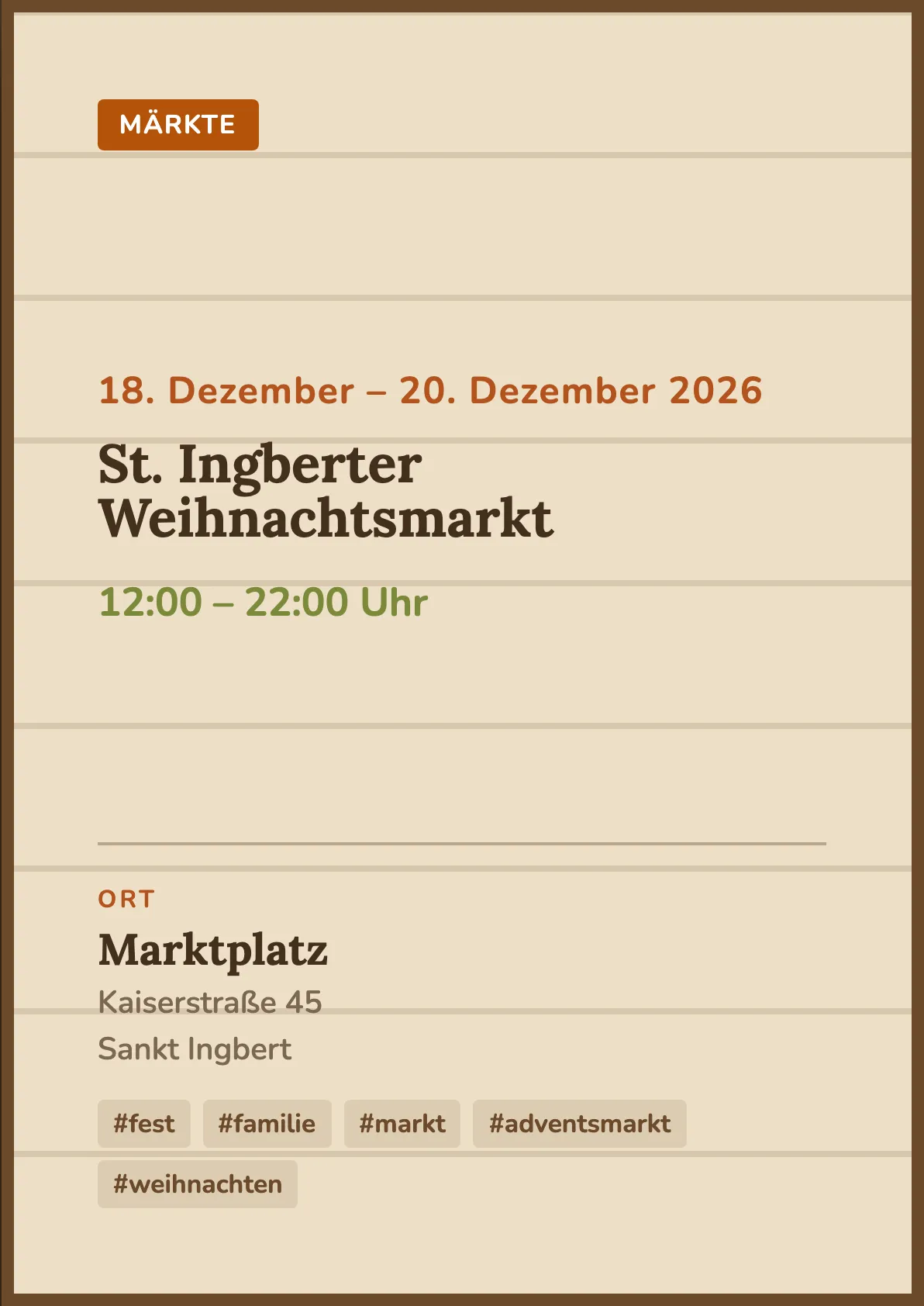 Veranstaltungsflyer