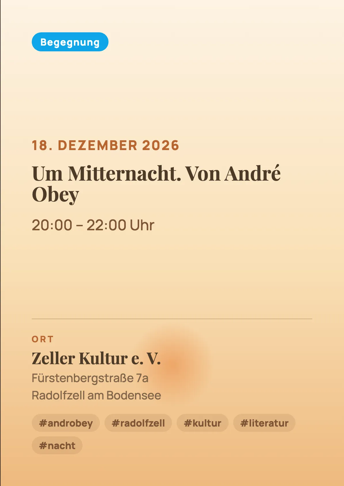 Veranstaltungsflyer