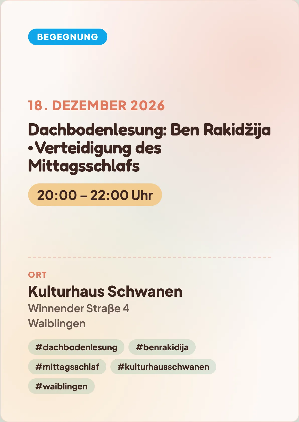 Veranstaltungsflyer