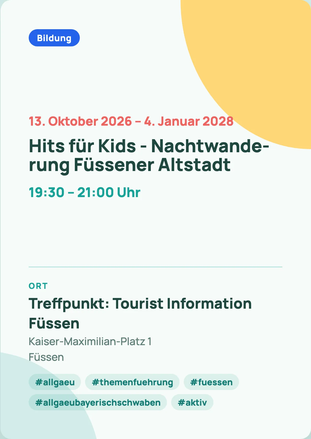 Veranstaltungsflyer