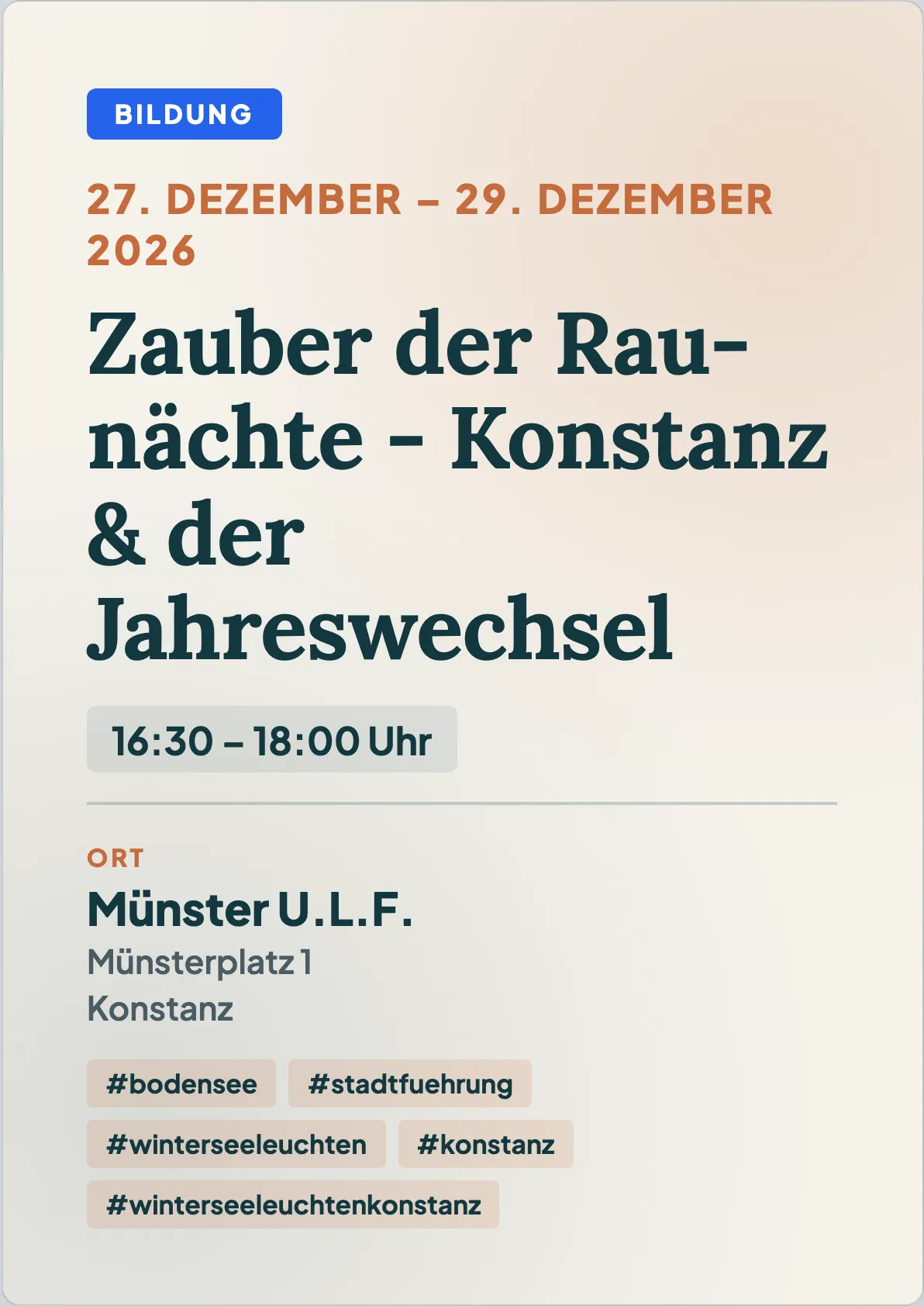 Veranstaltungsflyer