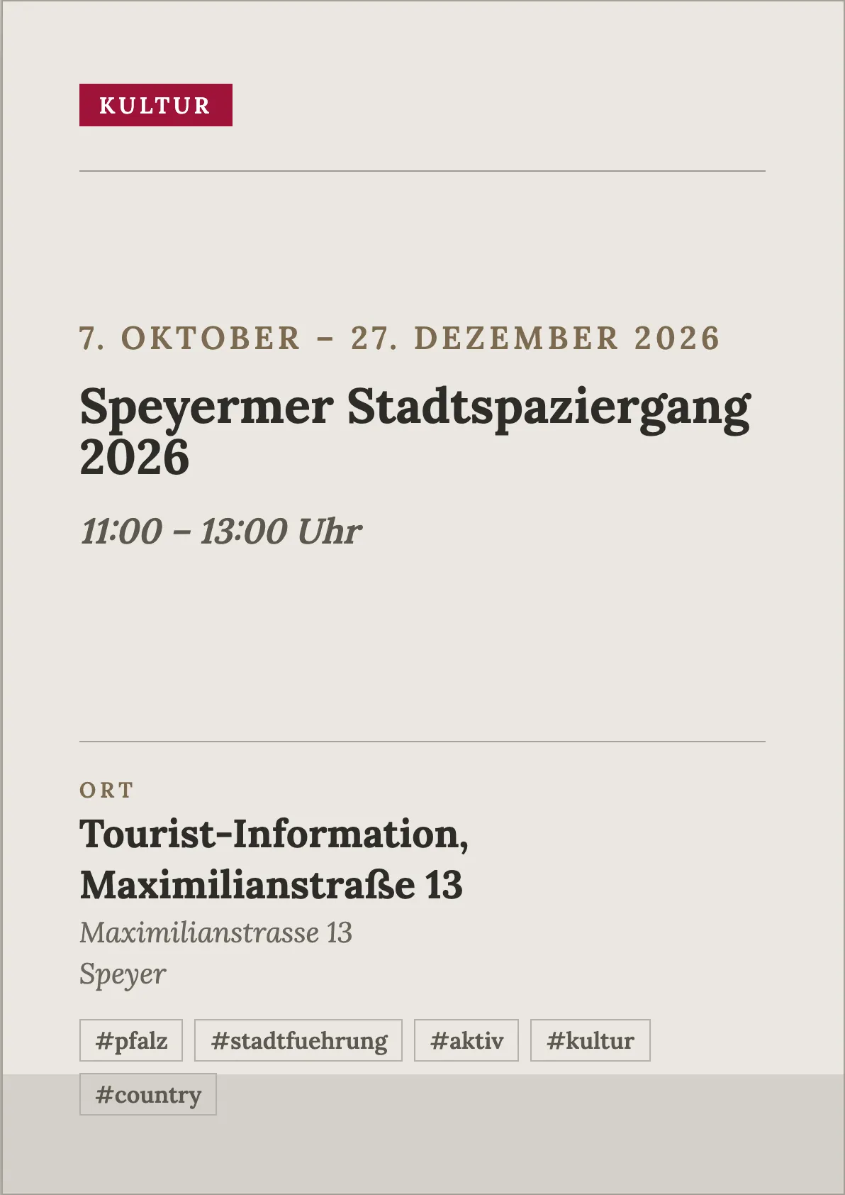Veranstaltungsflyer