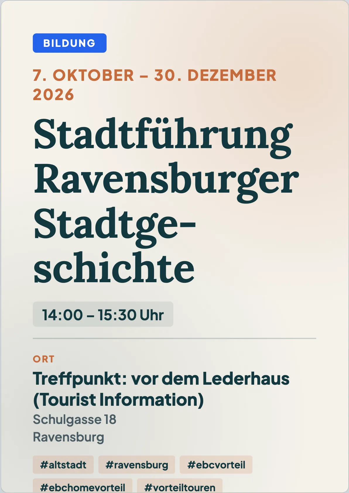 Veranstaltungsflyer