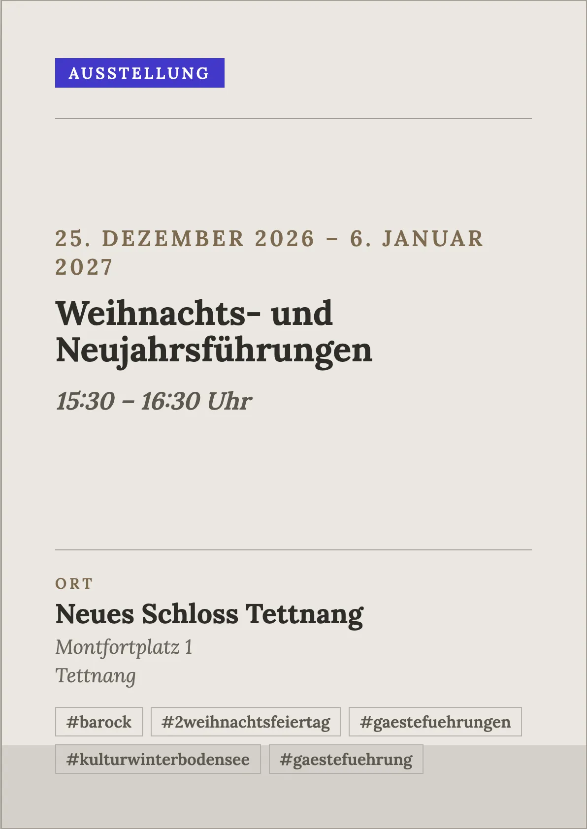 Veranstaltungsflyer