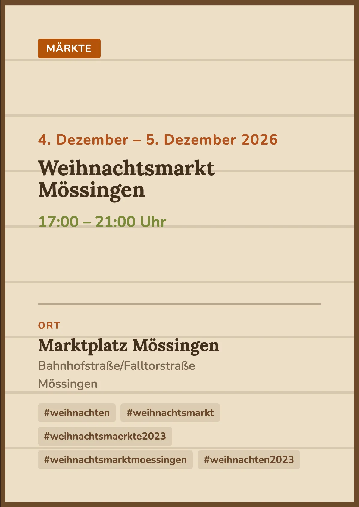 Veranstaltungsflyer