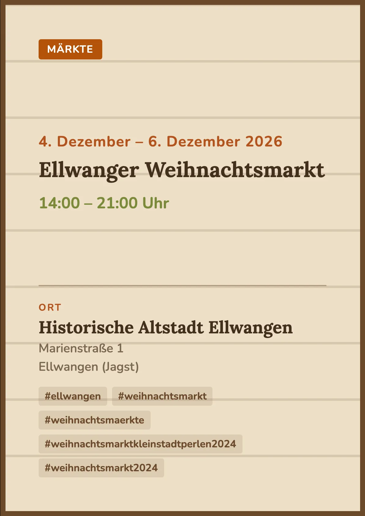 Veranstaltungsflyer
