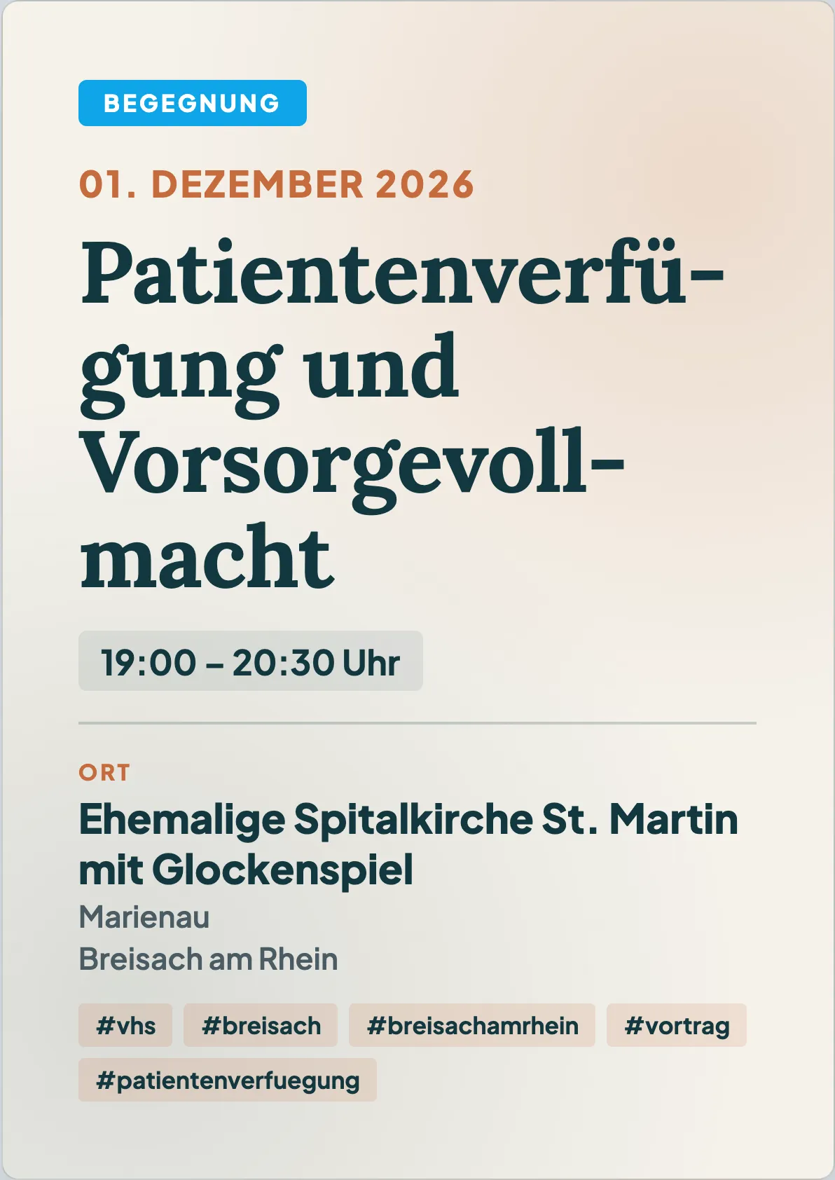 Veranstaltungsflyer