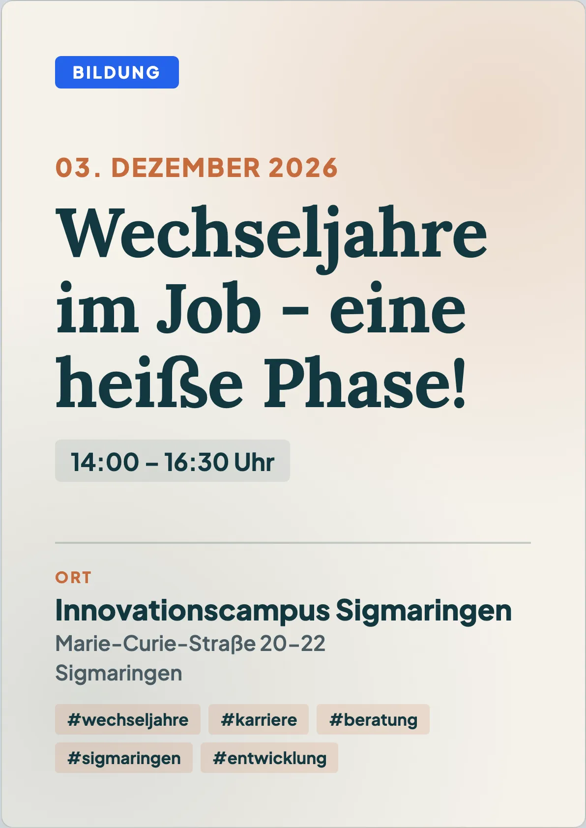 Veranstaltungsflyer