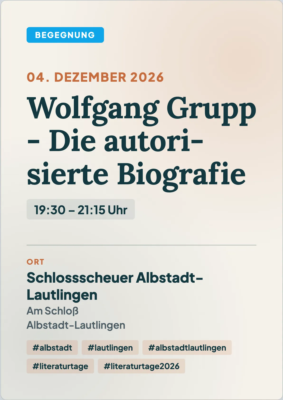 Veranstaltungsflyer