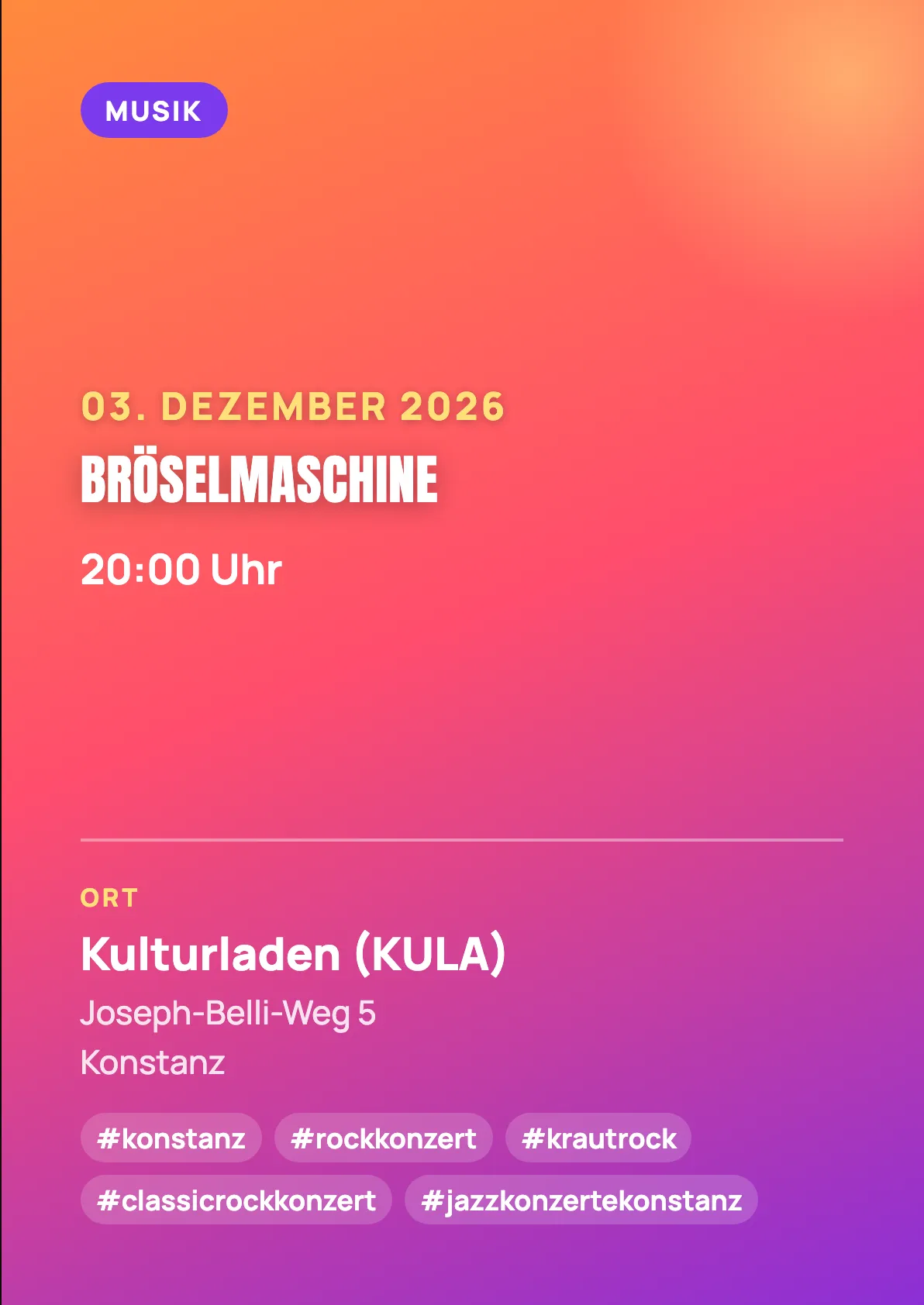 Veranstaltungsflyer
