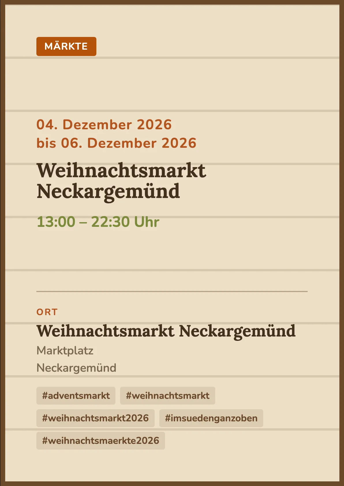 Veranstaltungsflyer