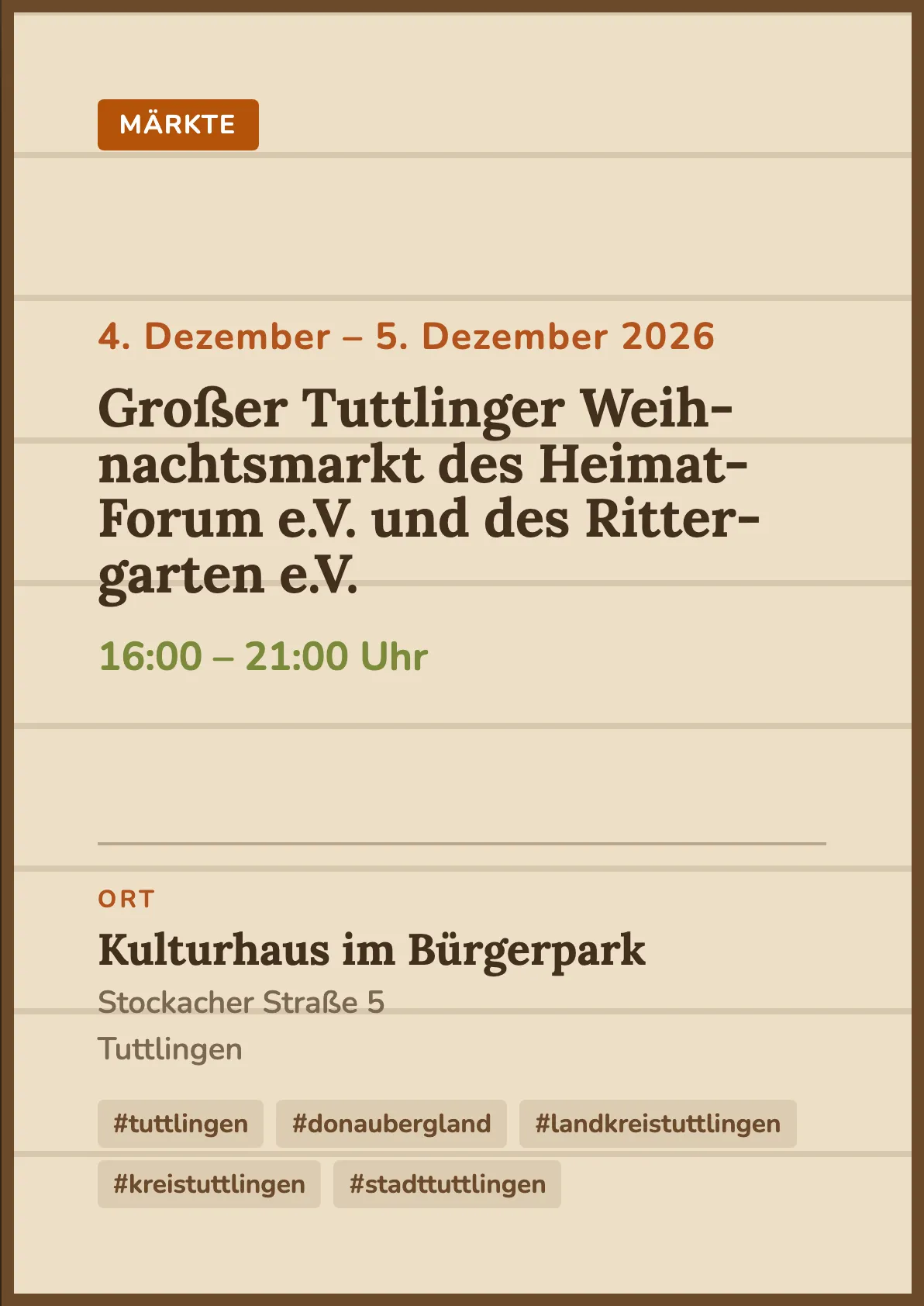 Veranstaltungsflyer