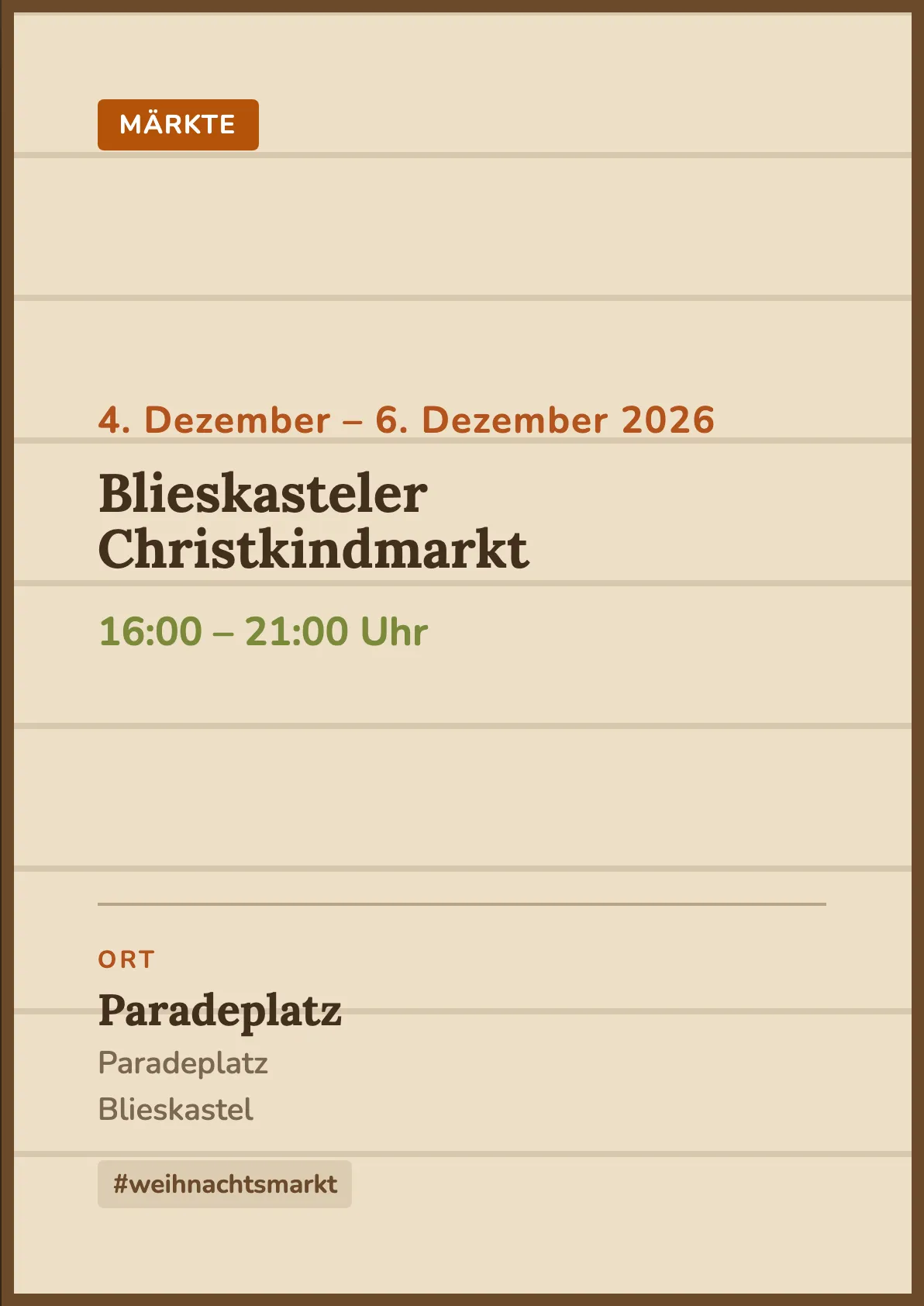 Veranstaltungsflyer