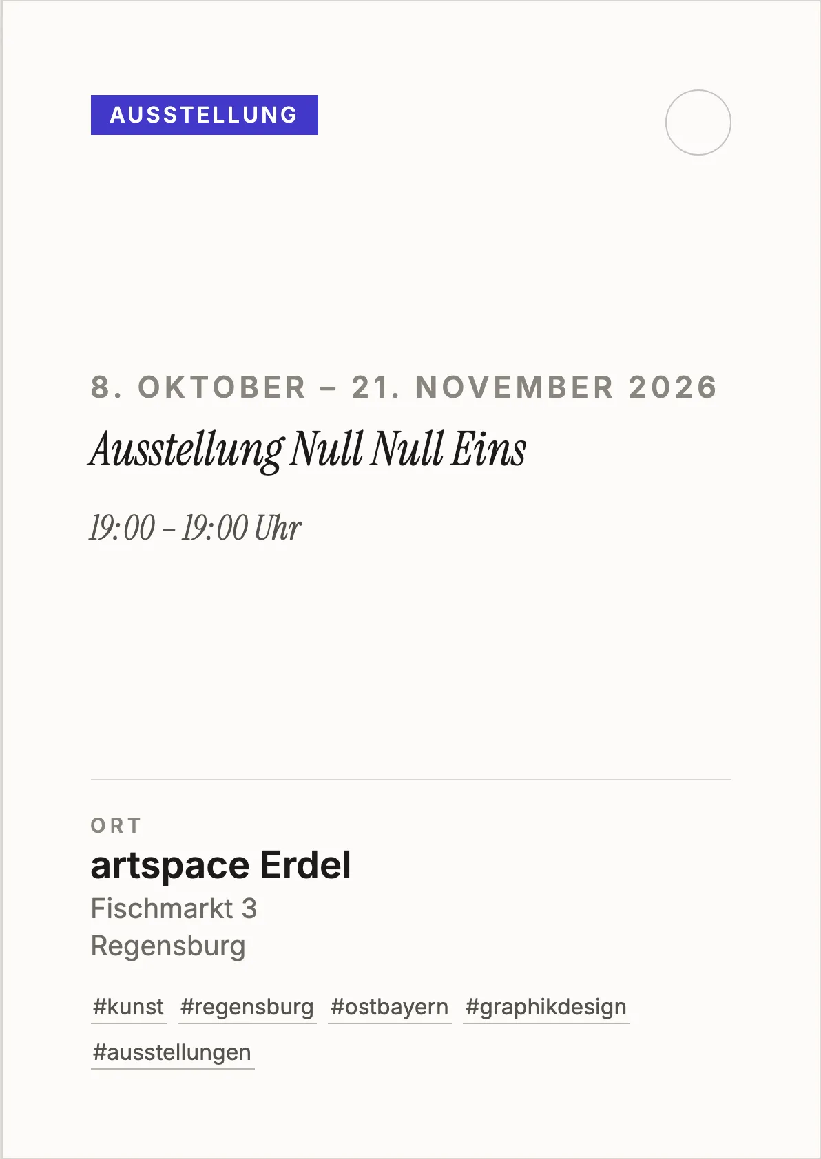 Veranstaltungsflyer