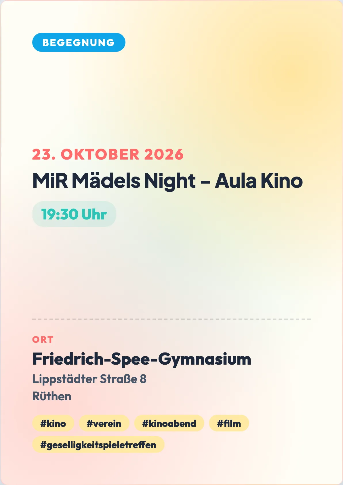 Veranstaltungsflyer