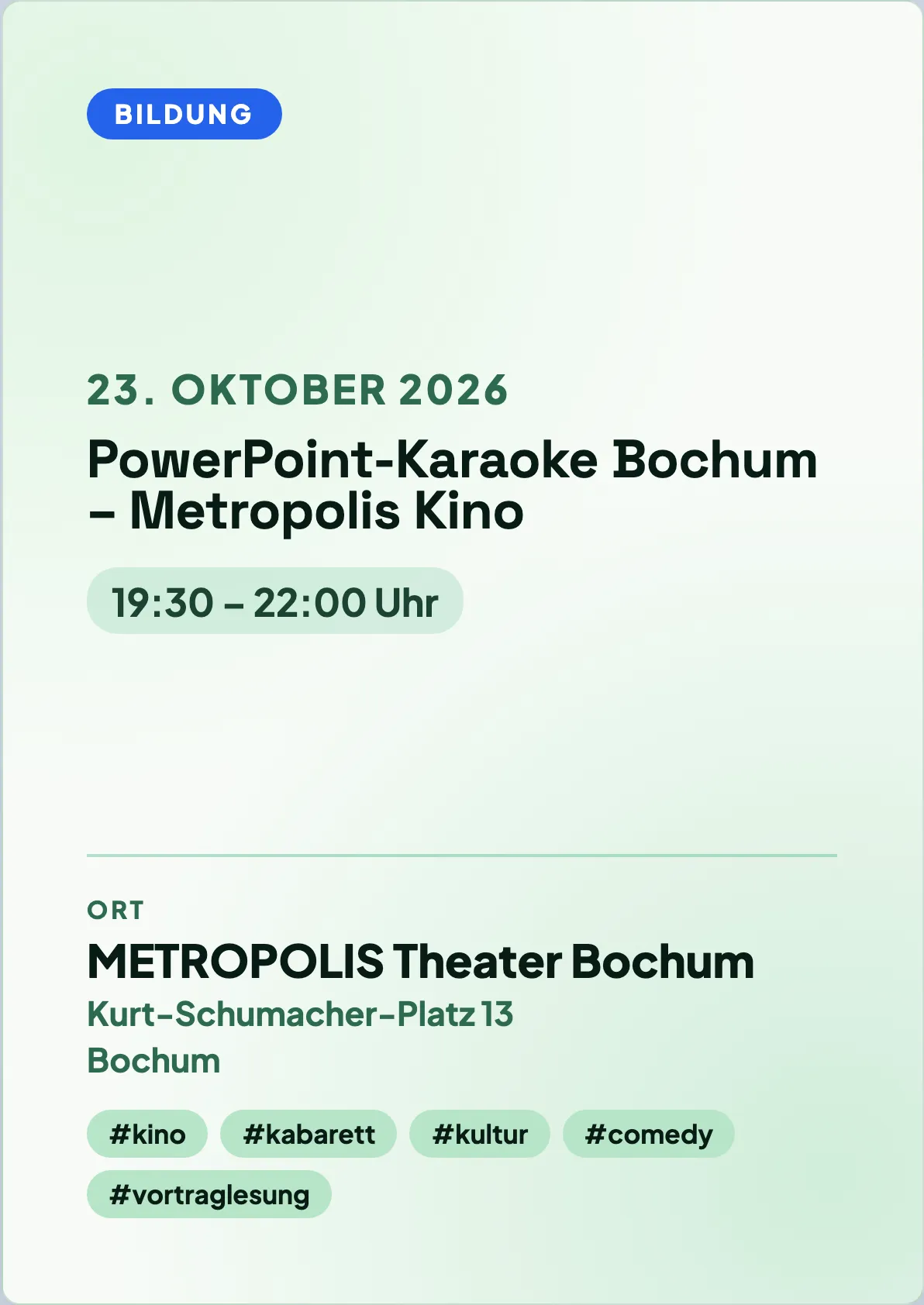 Veranstaltungsflyer