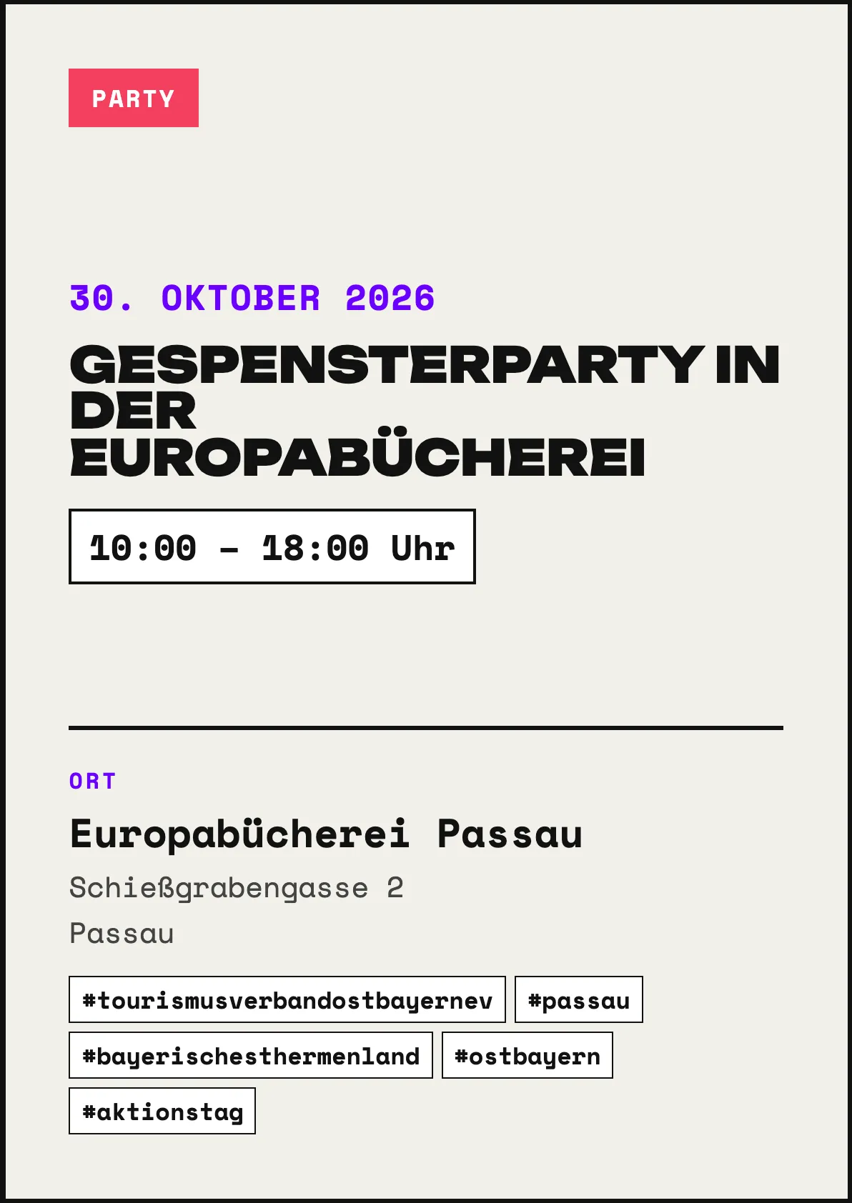 Veranstaltungsflyer