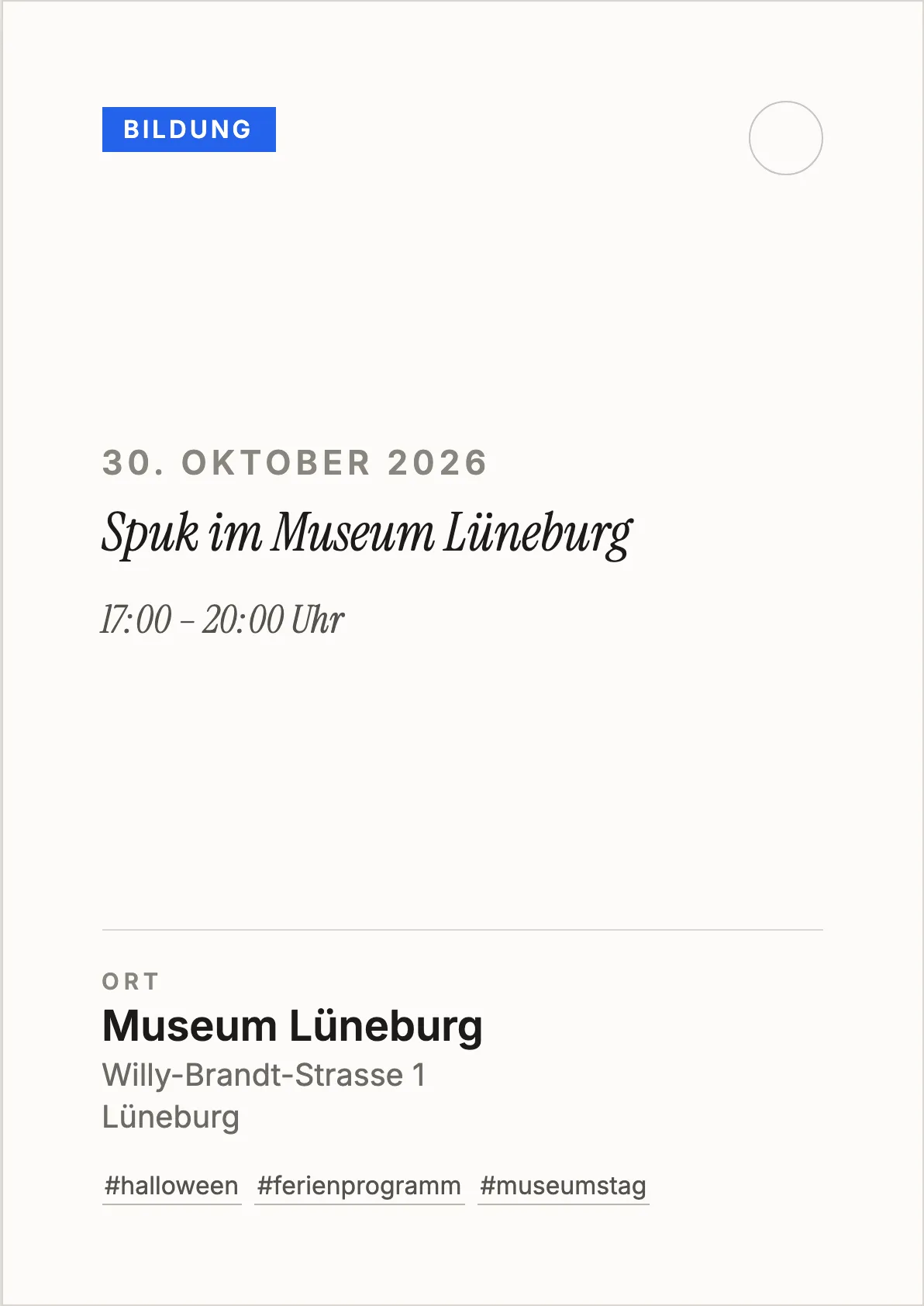 Veranstaltungsflyer
