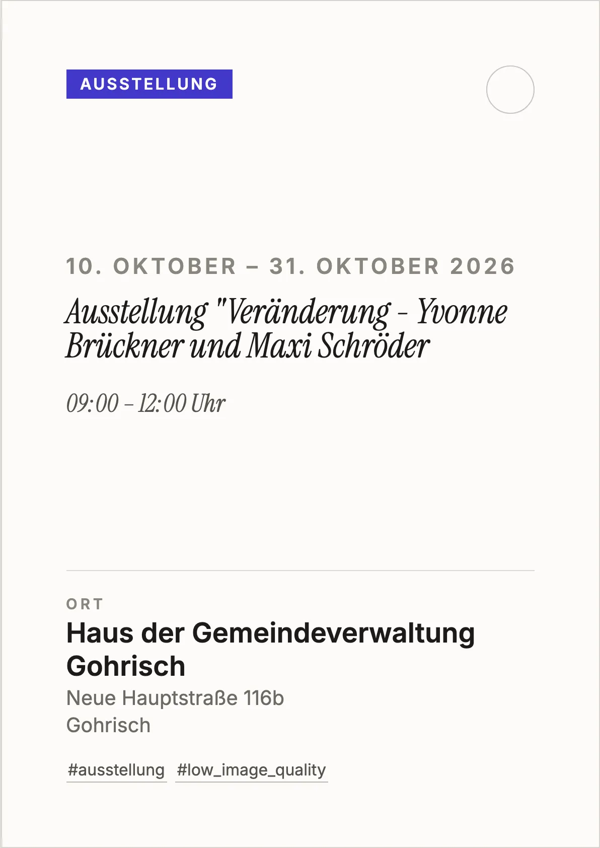 Veranstaltungsflyer