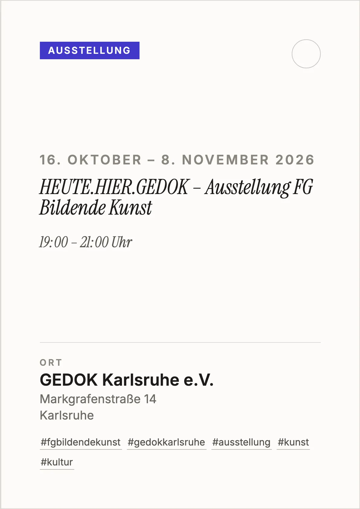 Veranstaltungsflyer