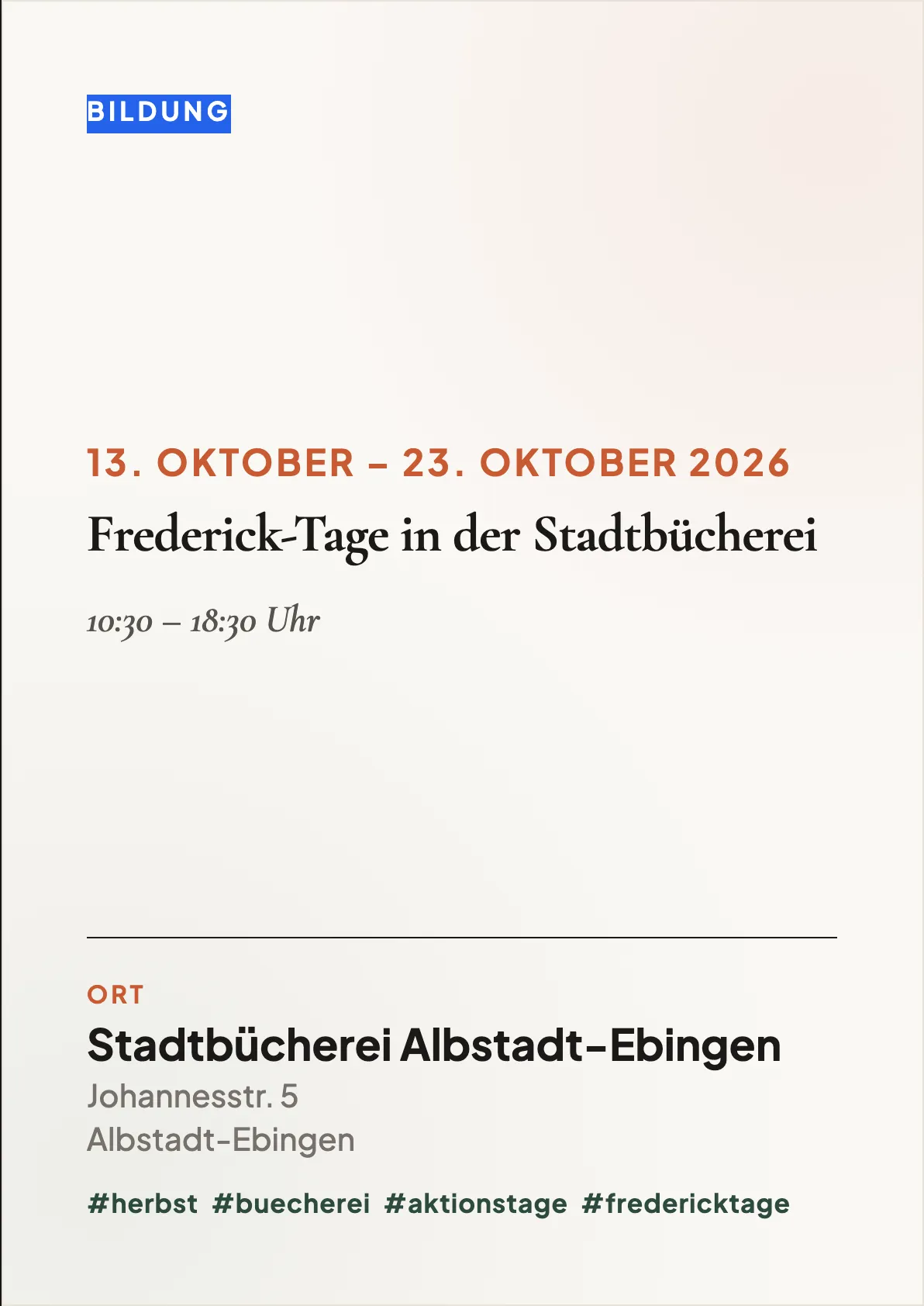 Veranstaltungsflyer